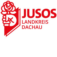 Logo der JUSOS im Landkreis Dachau - Hand mit Rose